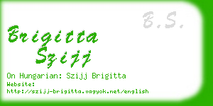 brigitta szijj business card